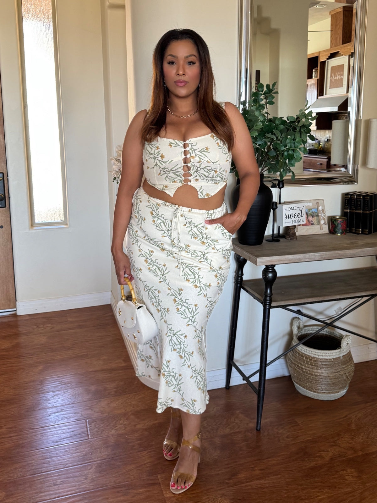 Fresh Bloom Linen Skirt Set image 6