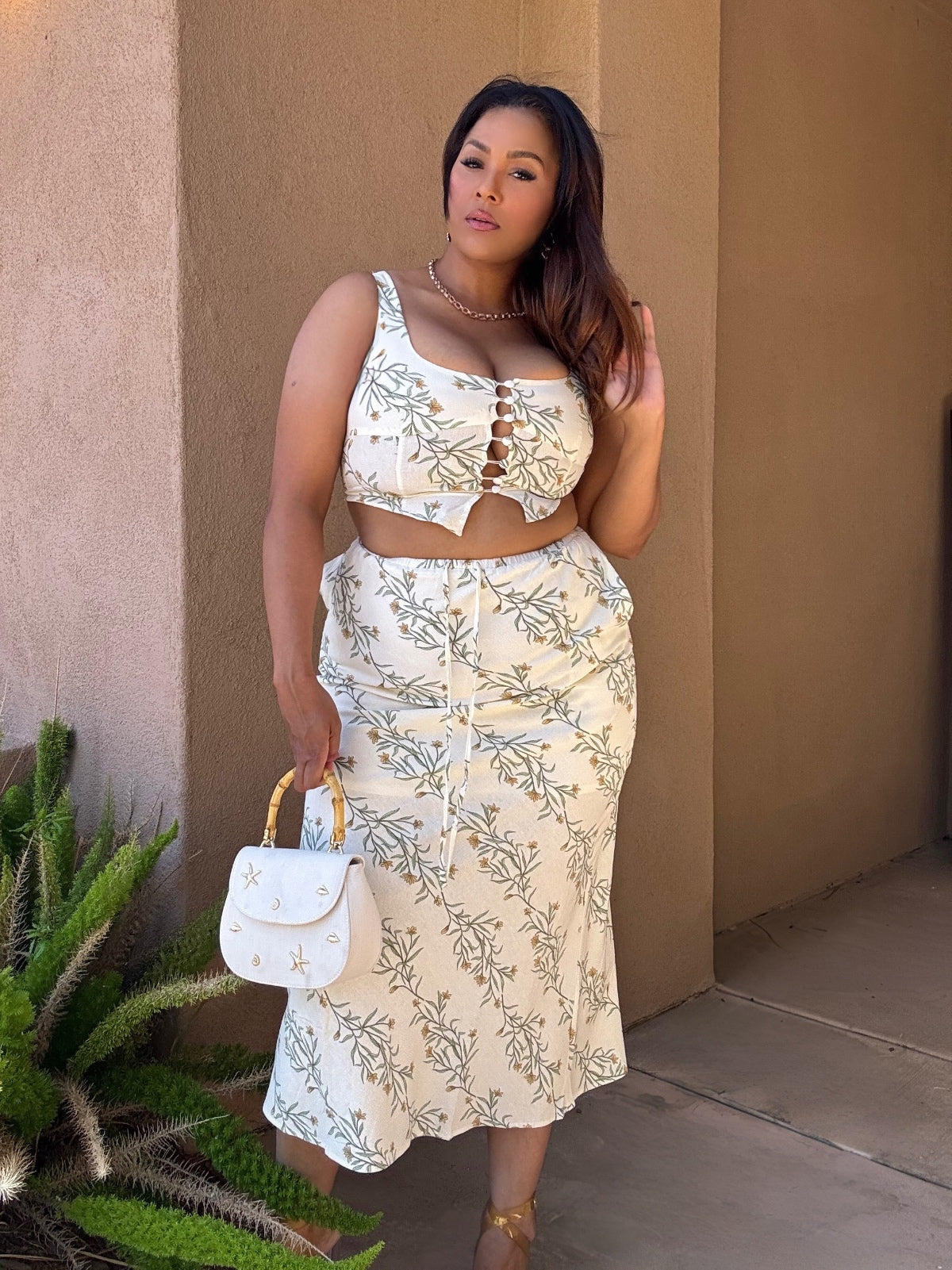 Fresh Bloom Linen Skirt Set image 3