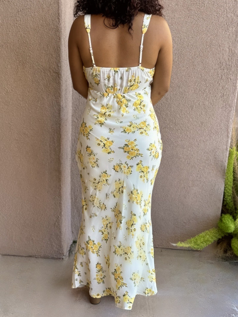 Yellow Floral Maxi Dress
